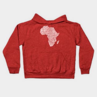 Afrika - White Halftone Kids Hoodie